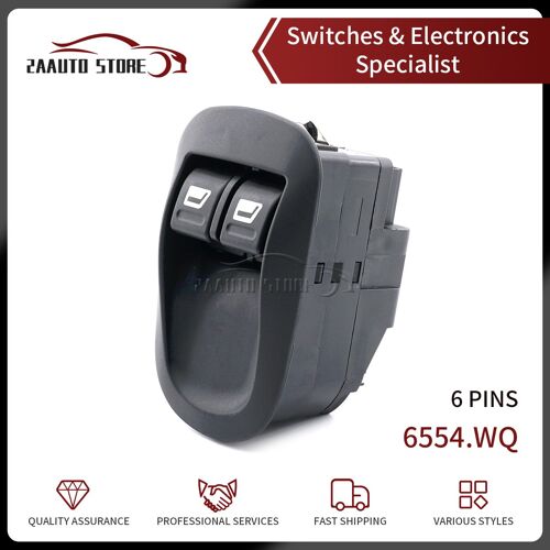 Interrupteur De Commande De Vitre De Voiture Électrique, Bouton Principal 6554wq Pour Peugeot 206 2000 ¿ 2010 6554.Wq 96316306xt