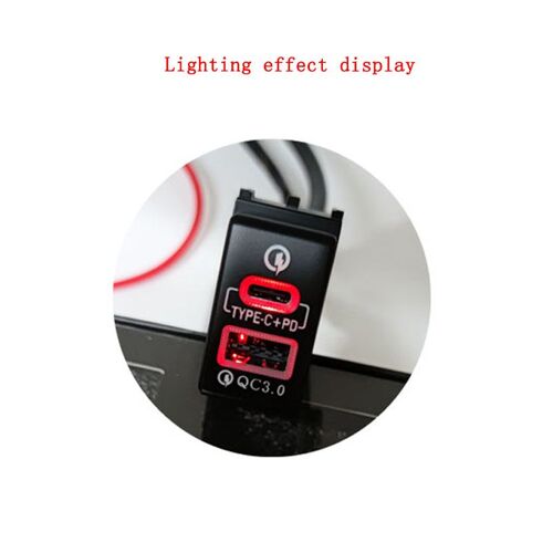 1pc Quickcharge Chargeur De Voiture Type-C Pd Usb Wild Prise Rapide Chargeur De Voiture Utilisation Pour Nissan Old Patrol Y62 X-Trail Stalny Sylphy