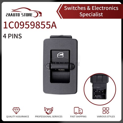 Régulateur De Vitre Électrique De Voiture, Pour Vw Coccinelle 1998-2010, Interrupteur De Commande, Bouton De Levage, Passager Simple, 4 Broches