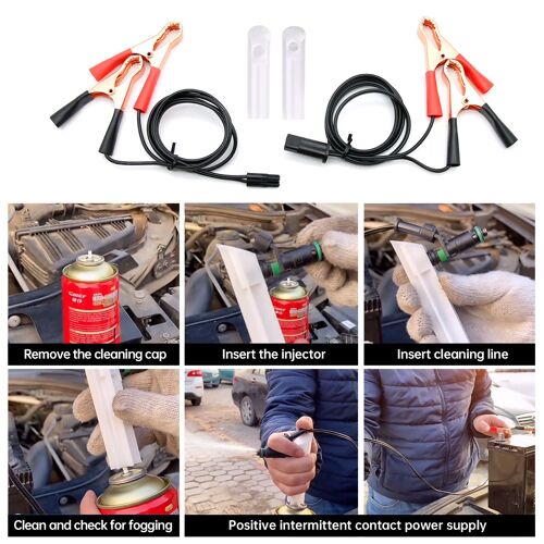 Kit De Nettoyage De Buse D'injecteur Automobile, Ensemble D'outils De Nettoyage, Adaptateur De Lavage