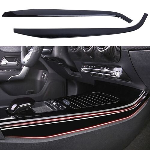 Garniture De Couverture Latérale Du Panneau De Console Centrale De Voiture, 2 Pièces, Noir Brillant, Pour Mercedes-Benz A Cl W177 Cla C118 2019 2020