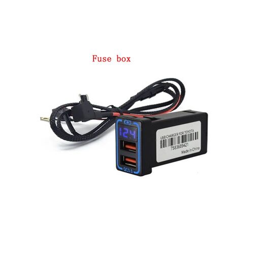Prise Petde Chargeur Usb Pour Voiture, Double Connecteur, Affichage De La Tension Qc3.0, Toyota Rav4 09-18, 1pc