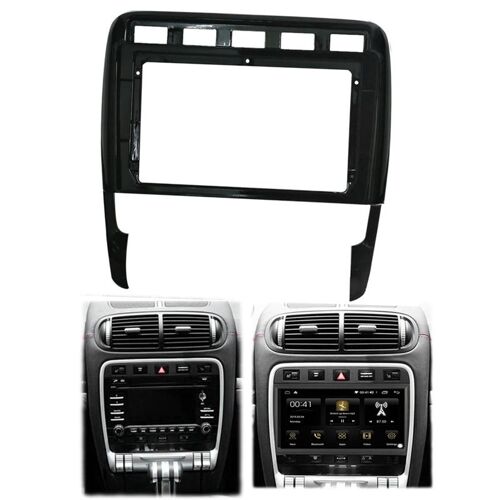 Kit De Montage De Tableau De Bord Avec Adaptateur De Plaque De Cadre Stéréo Dvd Pour Porsche Cayenne 2002 ¿ 2010