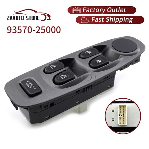 93570-25000 Pour Hyundai Accent 2000-2005 Commutateur Automatique D'alimentation De Feêtre De Voiture Pièces Régulateur 11pins 93570-25000yn 9357025000