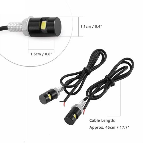 Feux De Plaque D'immatriculation De Voiture Et De Moto, 1 Pièce, 12v Led, Boulons De Queue, Lampes Neuves, Pièces Automobiles De Haute Qualité Et Durables