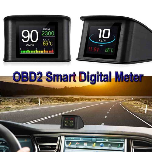 Compteur De Vitesse Hud Obdii, Compteur Numérique Intelligent, Affichage Tête Haute, Température Rpm, Jauge De Kilométrage, Outil De Diagnostic Pour Voiture En Toute Sécurité