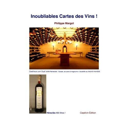 Inoubliables Cartes Des Vins !