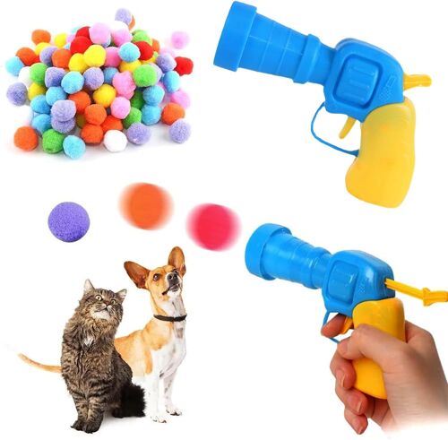 Lanceur De Balle Pour Chat Jouets Chaton Interactif Peluche Élastique Chat Balle Chat Jouet Boules Avec 100 Boules De Chat Colorées Pour Lentraînement Dentraînement Dintérieur De Chat