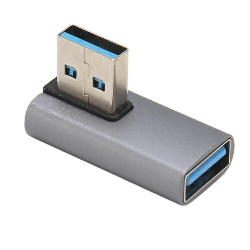 Adaptateur USB 3.1 à 90 degrés 15W 5V 3A 10Gbps Plug and Play Angle gauche USB mâle à femelle adaptateur pour PC portable