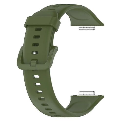 Bracelets De Remplacement De Montre Intelligente Vert Champ Bracelet En Silicone Souple Pour Fit2
