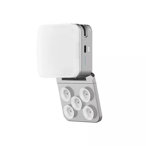 Mini Cube Vidéo Lumière 2700K-8500K Lampe à Ventouse Magnétique avec Trou de Vis 1/4 Pouce pour Ordinateur Portable éclairage Conférence Téléphone Mobile Selfie