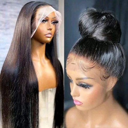 Perruque 100% Cheveux Indien Lisses Avec Full Lace 360, 30 Pouces