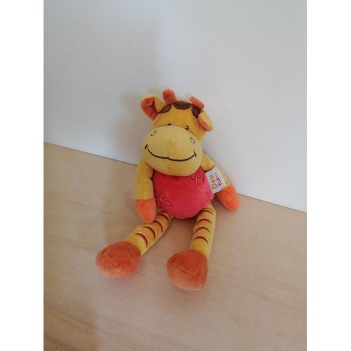 Doudou vache rouge orange doukidou