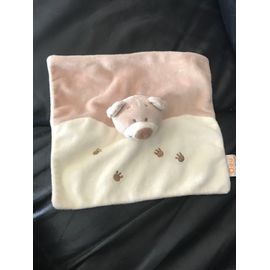 Peluche Doudou Doukidou Dou Kidou Ours Plat Beige 4 Empreintes De Pattes 20*20cm