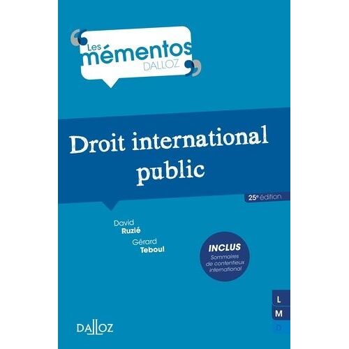 Droit International Public - Memento Dalloz 25e Édition