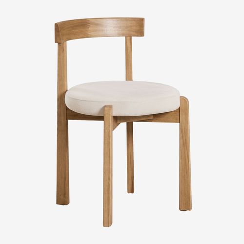 Lot De 2 Chaises De Salle À Manger En Bois De Chêne Et Revêtement Manila Bois Naturel