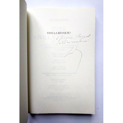 Edgard Pisani Vive La Révolte ! Avec Un Envoi Autographe Signé 2006 Seuil