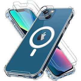 COQUE MAGSAFE IPHONE 13 6.1 POUCES 2 VERRES TREMPÉS GHL TECH