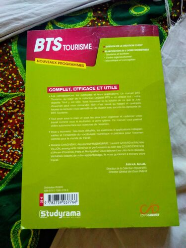 Bts Tourisme - Tourisme Et Territoire, Cadre Organisationnel Et Juridique Des Activités Touristiques, Mercatique Et Conception De La Prestation Touristique