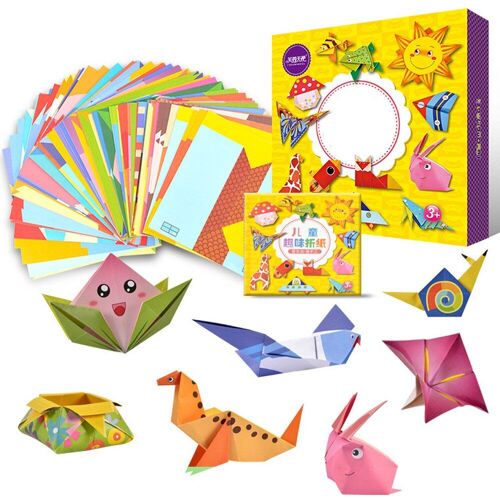 Livre Origami 3d En Papier Pour Enfants, Jouet Artisanal Pliant, Fait À La Main, Bricolage Manuel, Papier Découpé, Jouets Éducatifs Créatifs Pour Enfants, 108 Pièces