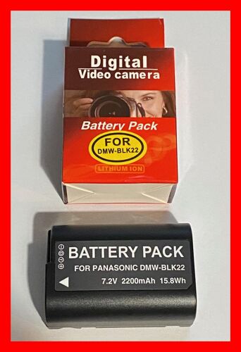Batterie pour PANASONIC LUMIX S5, GH5, G9 i GH5S- DMW-BLK22E - (2200mAh, 7,2V, Li-ion)