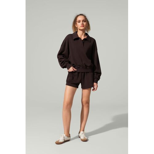 Lilysilk Polo Sweat Heirloom '89 Espresso L - Silkerry Doux, Respirant Et Élégant Pour Femme