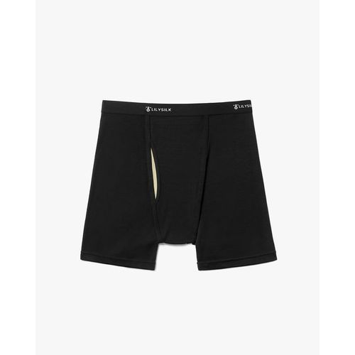 Lilysilk Boxer Soie Homme Noir Xl Doux Hypoallergénique 95% Soie Intérieur Confortable