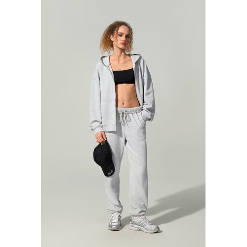 Lilysilk Sweat Seamflow Verge Gris Chiné L - Doux, Léger Et Respirant En Silkerry - Capuche, Poches, Fermeture Éclair