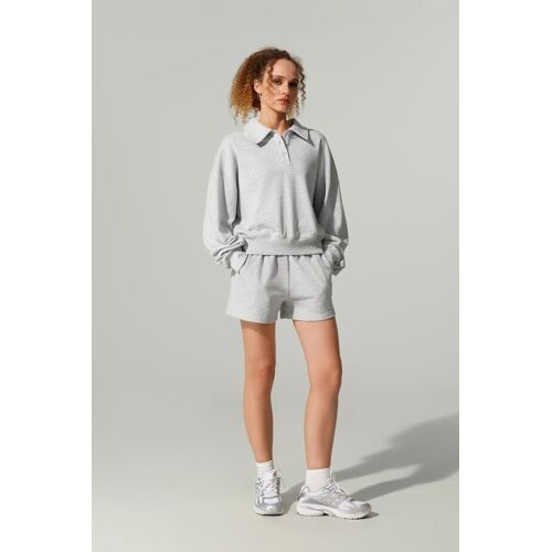 Lilysilk Polo Sweat Heirloom '89 Gris Chiné L - Silkerry Doux, Respirant, Confortable - Style Classique Et Élégant