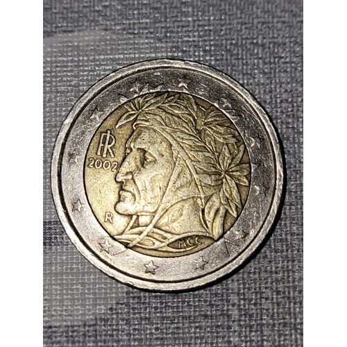 Pièce 2 Euros Dante 2002 Rare