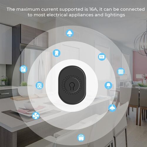 Interrupteur Mural Intelligent Pour Plafonnier, 16a, Tuya, Wi-Fi, Intensité Variable, Module Relais Pour Luminaire, Minuterie Sans Fil, Disjoncteur Pour Appareils Ménagers, Livraison Directe