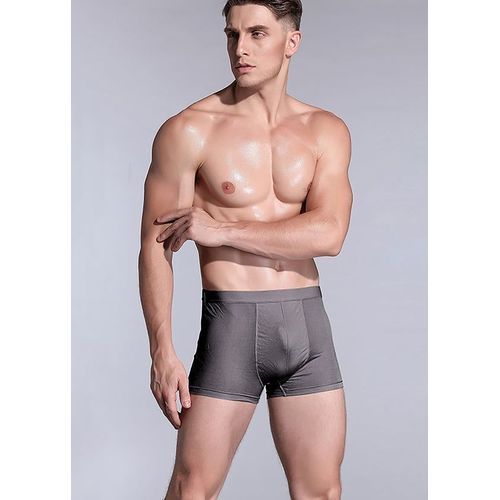 Lilysilk Boxer Homme Soie Gris Foncé L Ultra Doux Respirant Confortable 100% Soie Tricotée