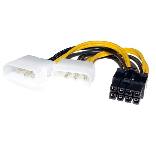 Câble D'Alimentation Pour Carte Graphique Molex, 10 Pièces, 18cm, 8 Broches À Double 4 Broches, Forme Y, Pci Express À Double 4 Broches