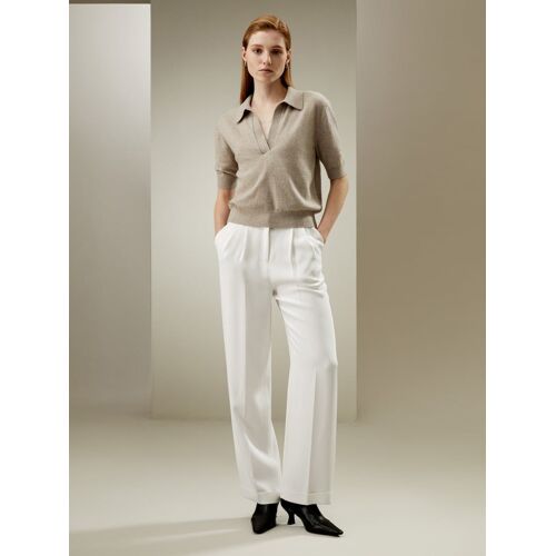 Lilysilk Polo Laine Mérinos Ultrafine Chameau S - Doux, Respirant & Hypoallergénique