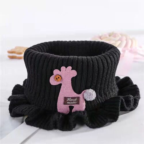 Écharpe D'Hiver Pour Bébé, Écharpe À Volants Girafe De Dessin Animé, Pour Filles, Chauffe-Cou, Chaud, Élastique, Tricotée, Pour Nouveau-Né, 1 À 5 Ans