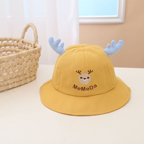 Chapeau Seau Brodé De Dessin Animé Pour Bébé, Garçon Et Fille, Casquette En Bois Mignon, Chapeaux De Soleil D'Extérieur Pour Enfants En Bas Âge