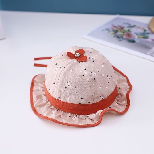 Chapeau De Pêcheur À Imprimé Floral Pour Bébé, En Coton Doux, Pour Nouveaux-Nés, Pour L'Extérieur, Panama