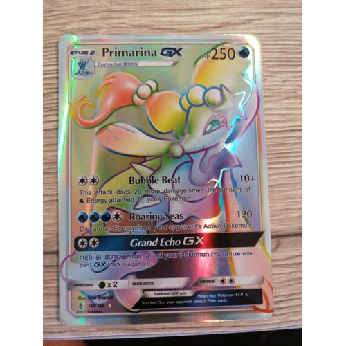 Primarina Gx 149/145 Rare Anglaise Doré