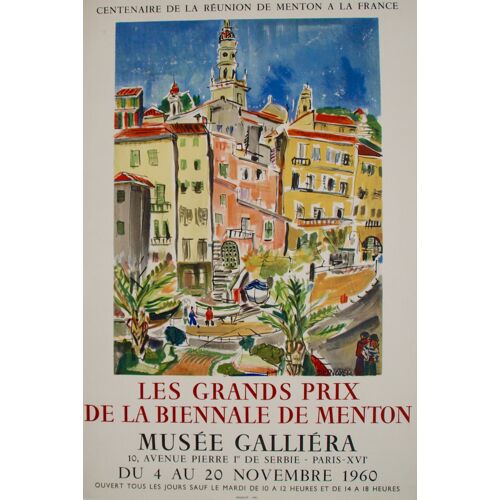 Affiche Les Grands Prix De La Biennale De Menton 1960