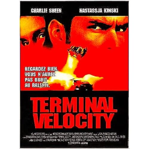 Terminal Velocity De Deran Sarafian - 1995 - - Affiche Originale Cinéma Pliée En 2 - 40 X 55 - Charlie Sheen - Nastassja Kinski