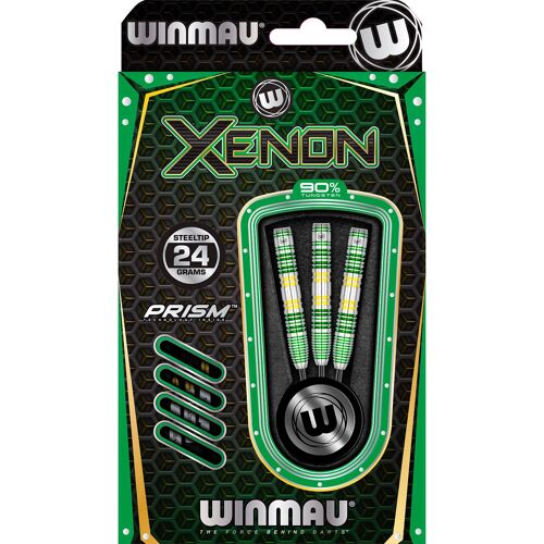 Fléchettes Winmau Xenon 90% tungstène à pointe d'acier