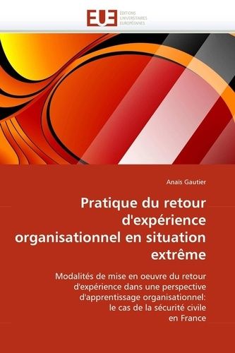 Pratique Du Retour D'expérience Organisationnel En Situation Extrême - Modalités De Mise En Oeuvre Du Retour D'expérience Dans Une Perspective D'apprentissage Organisationnel : Le Cas De La...