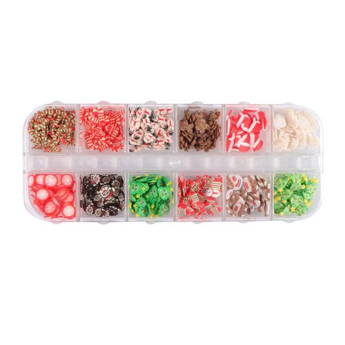 12 Grilles De Noël En Céramique Douce, Patch Mixte, Photothérapie, Paillettes Fines Pour Nail Art, Bricolage, Étui De Téléphone, Design Miroir, Décoration D'ongles