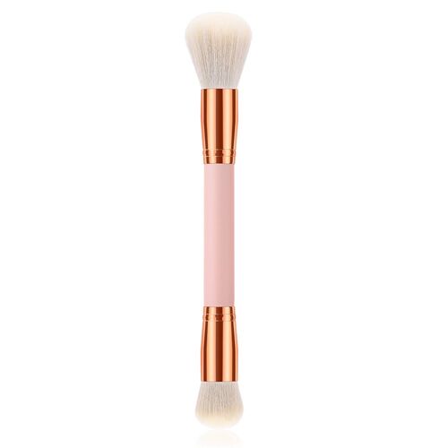 Pinceaux De Maquillage Professionnels À Double Tête, Poudre De Fond De Teint, Fard À Paupières, Correcteur, Brosse De Beauté Pour Le Visage, Outil Cosmétique Rose