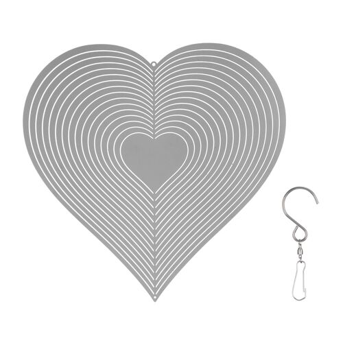 Pendentif Suspendu En Forme De Coeur 3d En Argent, Effet Lumineux, Pour Décoration De Maison, Cadeaux De Vacances, Pour Salon