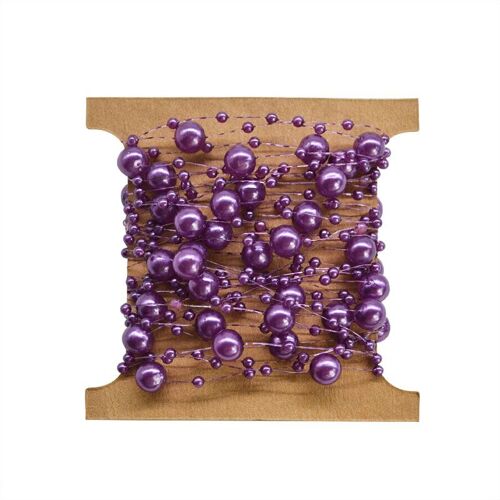 Guirlande de perles artificielles, 5 mètres, ligne de pêche, pour décor de fleurs, Bouquet de mariée, fournitures de fête de mariage