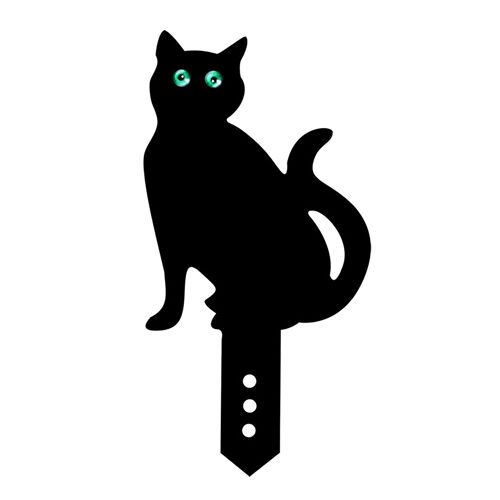 Carte D'insertion De Chat En Acrylique, Animaux De Compagnie Noirs, Décoration Réaliste De Pelouse De Jardin, Carte De Décoration De Simulation, Artisanat De Décoration De Jardin