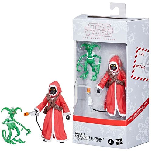 Hasbro Star Wars The Black Series, Jawa Et Salacious B. Crumb (Holiday Edition)