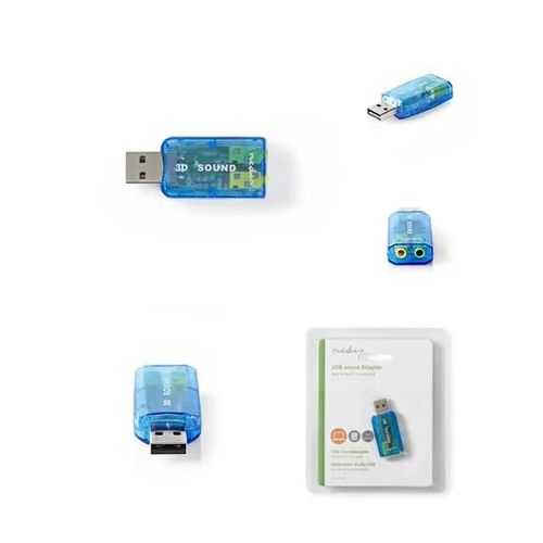 Carte son 5.1 - NEDIS - USB 2.0 - Compacte - Plug & Play - Son surround optimal