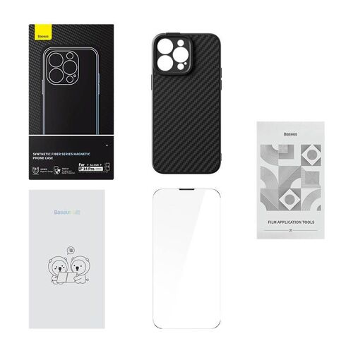 Magnetic Case Baseus Synthetic Fiber Series For Iphone 14 Pro (black)